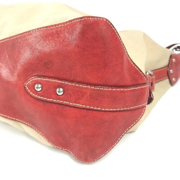 PRADA logo Shoulder Rope Canvas Tote Bag Hobo Bag Shoulder Bag - Picture 13 of 13